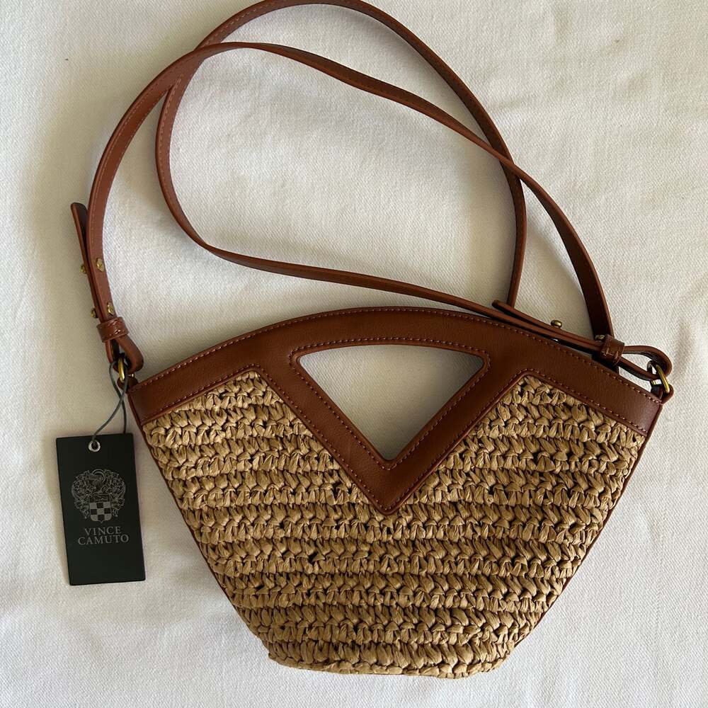 Ashlyn Brown Rattan Purse – ,